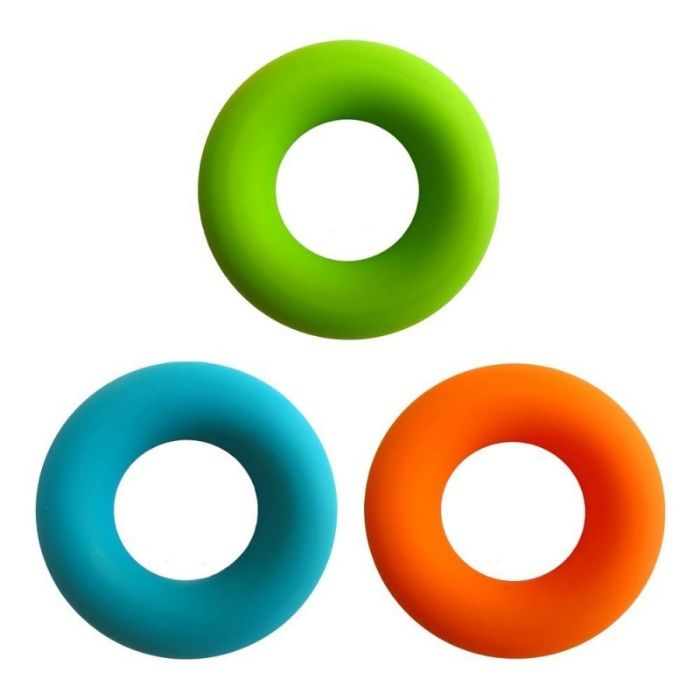 Гумен Ринг за Стискане - Тренажор за предмишница - Комплект 3 броя