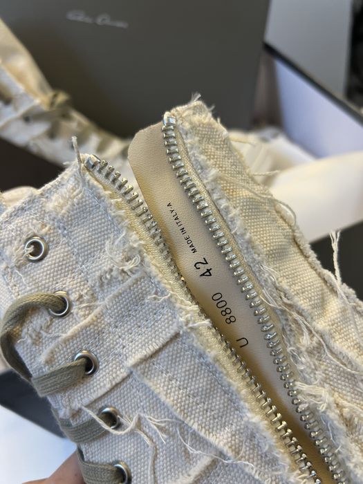 Rick Owens Ramones DRKSHDW slashed milky