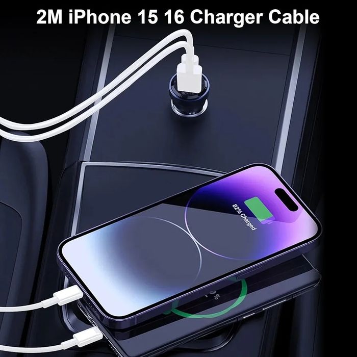 Кабел 2 метра за бързо зареждане на iPhone 17 pro/ 17 pro max. 2 метра