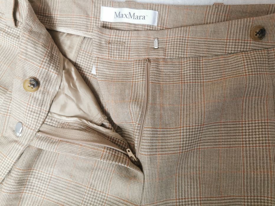 Pantaloni Max Mara office din lână virgină