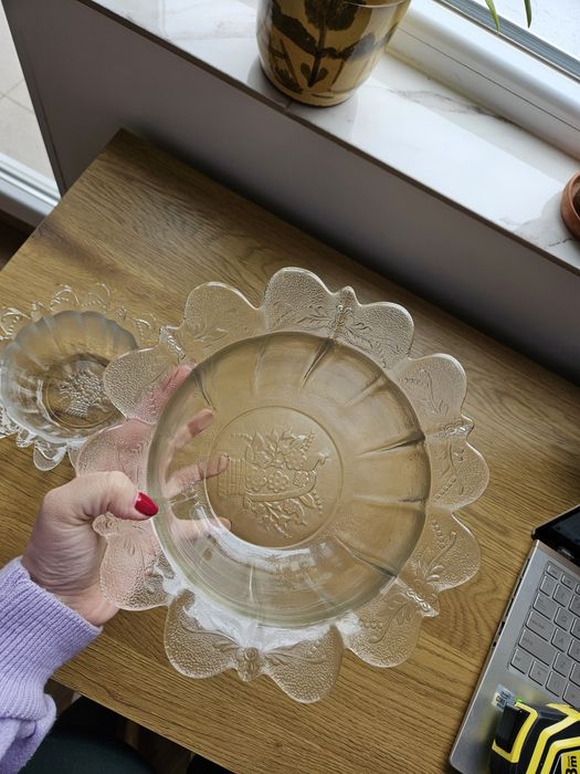 2 стъклени купи комплект за салати и др.