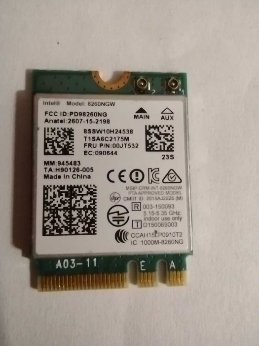 Wireless pentru Laptop Intel® Dual Band Wireless-AC 8260 5Ghz