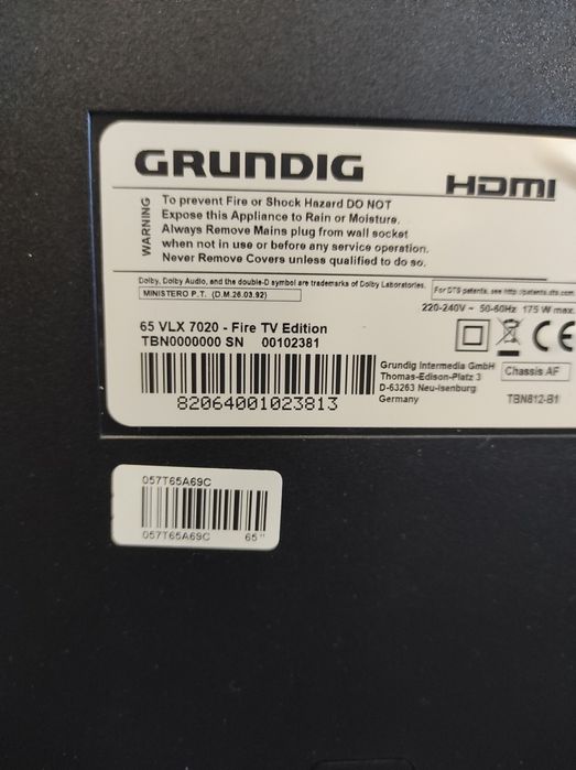 Смарт Телевизор GRUNDIG 65 инча Ultra HD 4K Amazon Fire tv