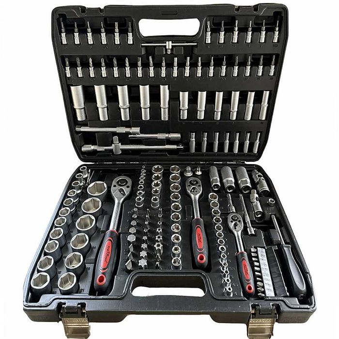 Куфар с интрументи 172 части UKC гедоре с 3 бр тресчотки