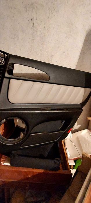 Кори за врати, сива и черна кожа от Алфа ромео 166 - комплект 4бр.