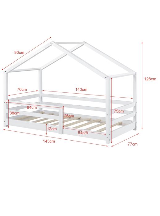 Pat Montessori cu saltea inclusa