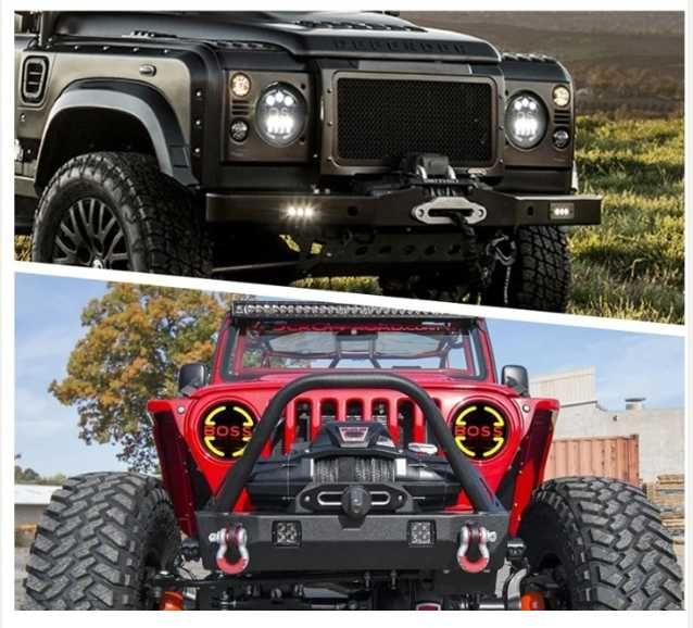 LED фар 7" инча 18см 12V-24V 6500lm за АТВ джип мотоциклет камион и др