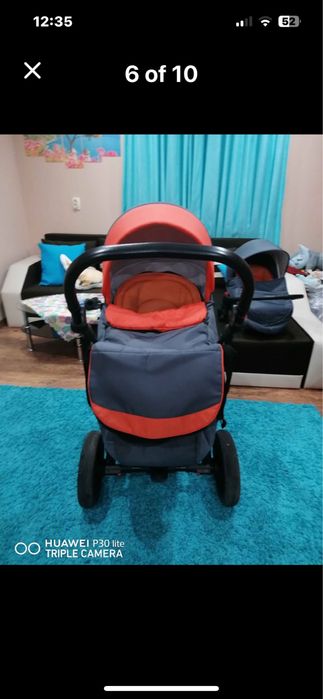 Детска количка Буба Бела 3 в 1