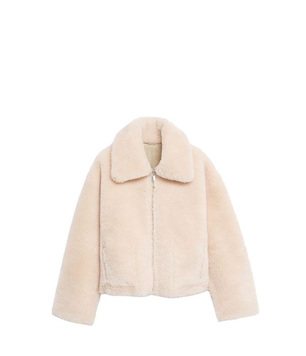 Mango Двулицево яке Splash от еко кожа с джобове