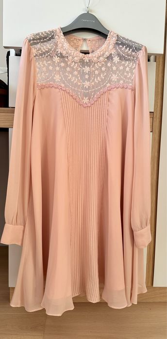 Rochie fluida, cu dantela, marimea 38 EU/ 10 UK