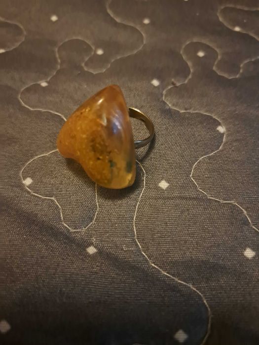 Inel cu piatra naturala citrin si orgon