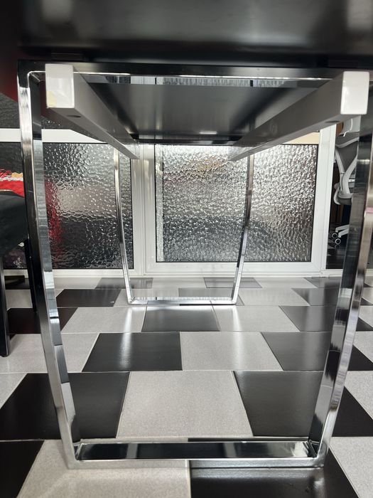 Стъклена трапезарна маса 160/90/76 - WENGE