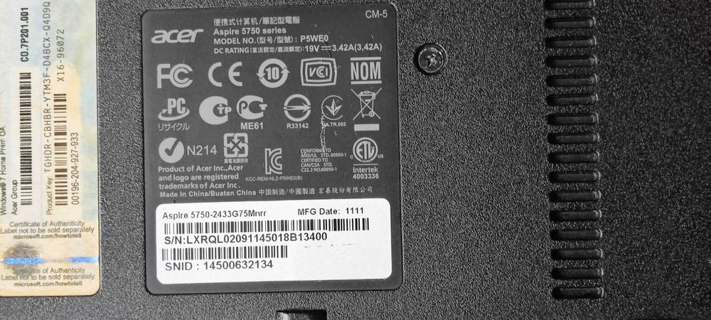 Лаптоп Acer Aspire 5750G