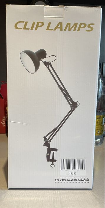 Настолна лампа с чупещо рамо 1хЕ27 15W бяла FOX