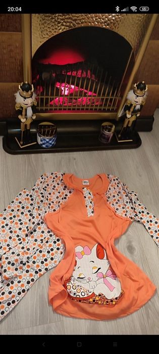 Set pijama nouă corai, bumbac 100%, mărimea 40-L