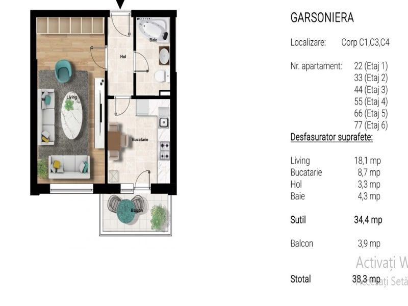 Garsoniera de vanzare | Ideala pentru investitie | 67.000 Euro