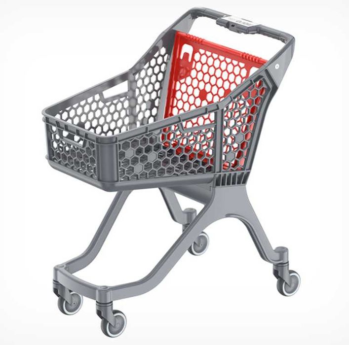 Покупательская "Пластиковая тележка SURF S, 100л" тележка для магазина