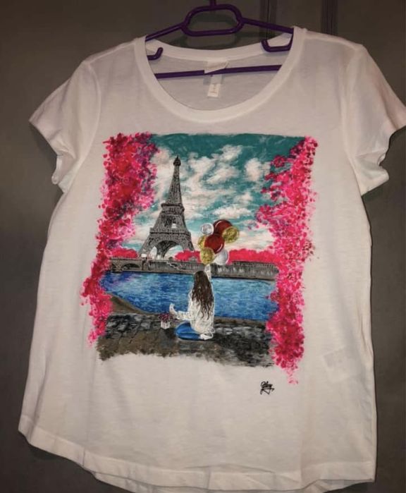 Haine pictate manual cu stil