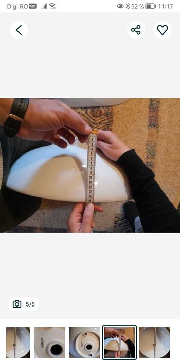 Chiuveta/lavoar ceramic, NOU Made in Italy, pt. blat, la sfert de pret