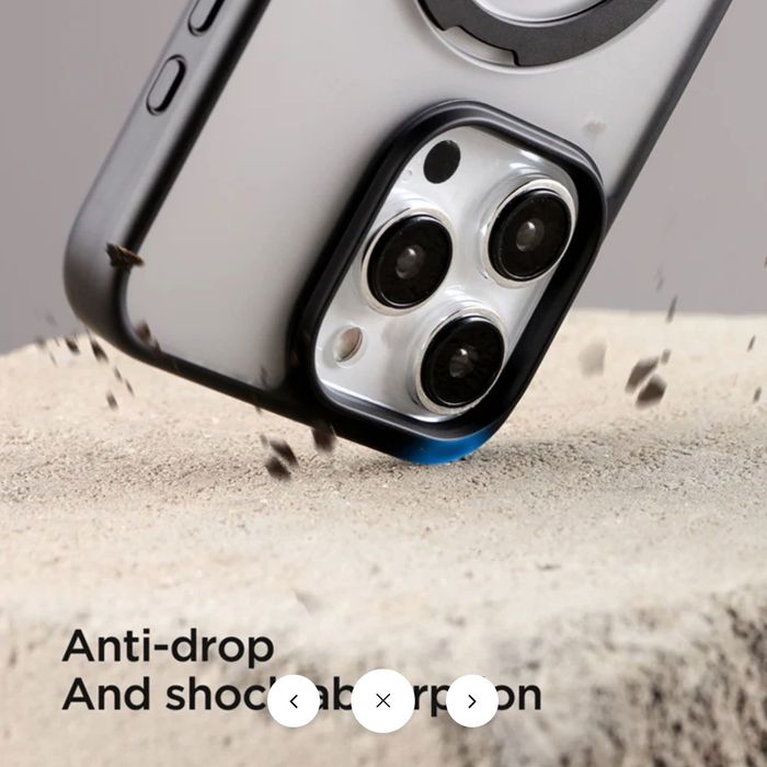 Carcasă magnetică Joyroom JR-BP004 de protecție cu suport pentru iPhone 15 Pro (transparent) / Husa silicon Magsafe Transparenta