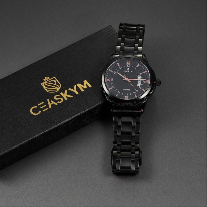 Ceas bărbătesc - negru, 42mm