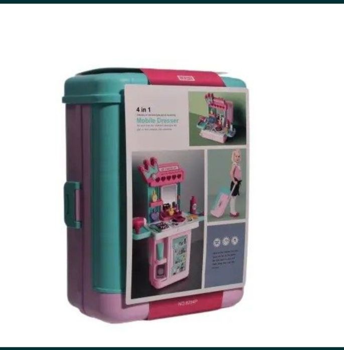 Доставка бесплатная, детский игровой набор чемодан-трюмо