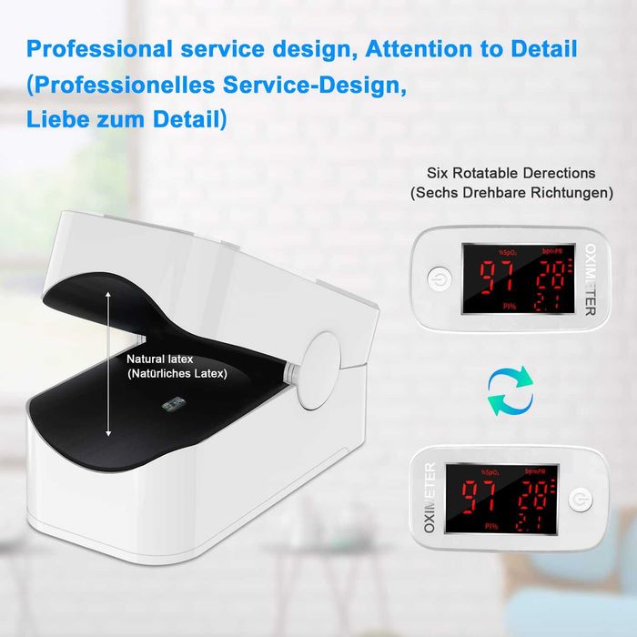 Пръстов пулсов оксиметър с LED дисплей Монитор на сърдечната честота