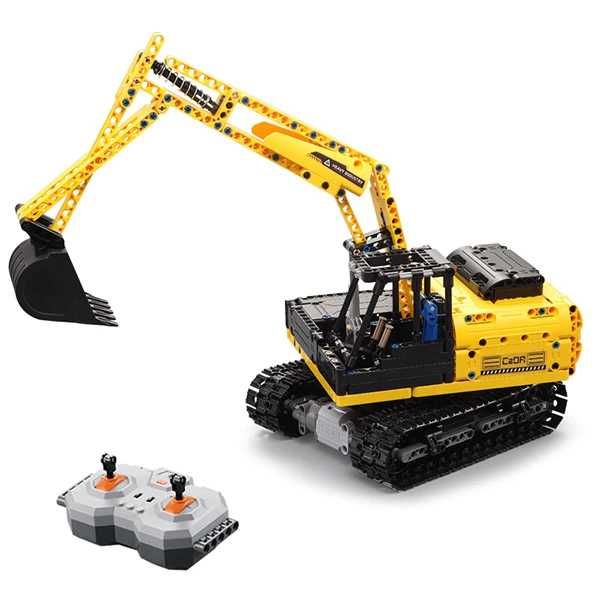Excavator cu telecomanda CADA, set constructie din 544 piese