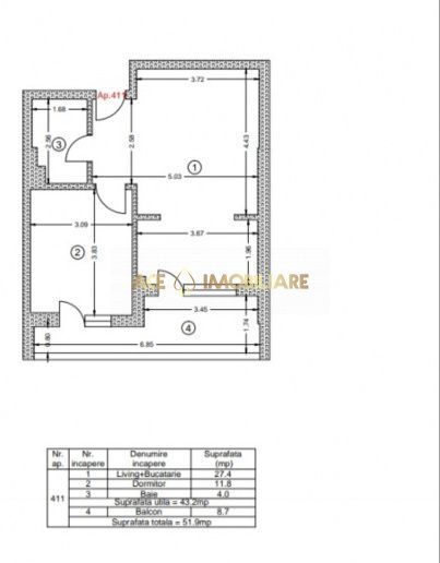 2 Camere de vanzare | Popesti Leordeni  | Metrou | 0% Comision