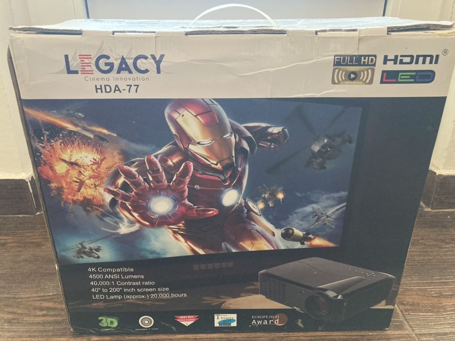 Proiector Legacy HDA 77 ,full HD ,3 D,nou(ambalaj desfacut)