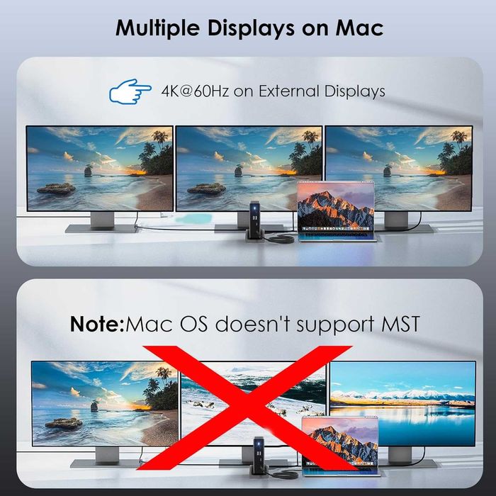Докинг станция за лаптоп, WAVLINK PD3.1, 2*HDMI + DP, USB-C 10Gb