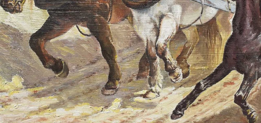 Tablou vechi - carutas - nesemnat