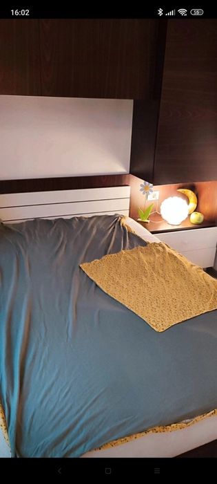 Lenjerie de pat imprimeu floral doua fete, 100%bumbac bio