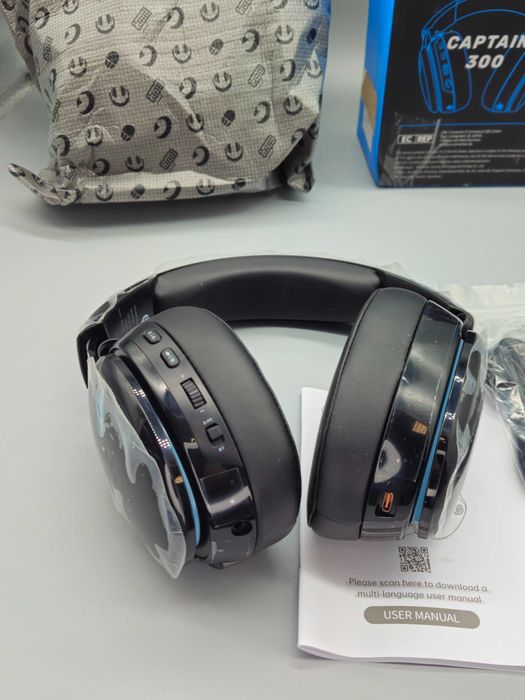 Безжичен геймърски хедсет Captain 300 -2.4GHz/Bluetooth 5.3/3.5 мм,LED