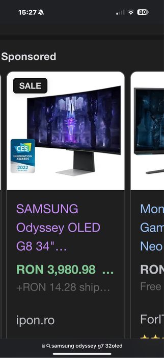 Monitor Samsung Odyssey G8