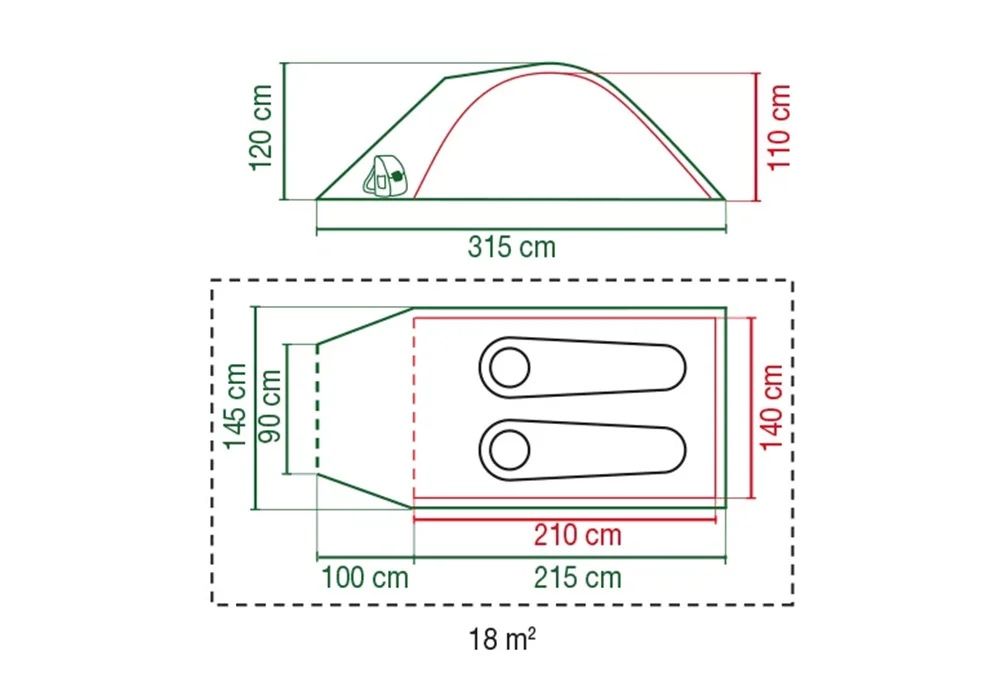 Палатка Coleman Darwin 2 Plus