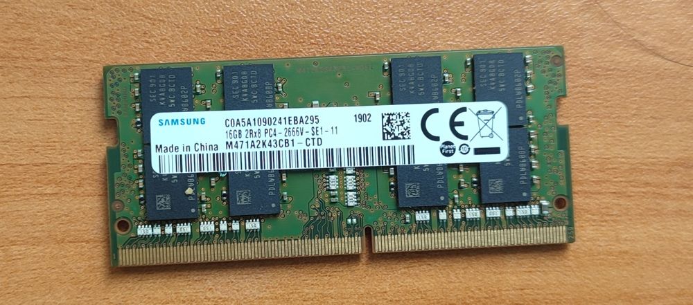 16gb RAM DDR4 samsung 2Rx8 PC4 - 2666V - SE1 - 11