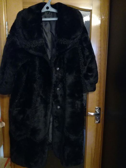 Шуба мутон длинная