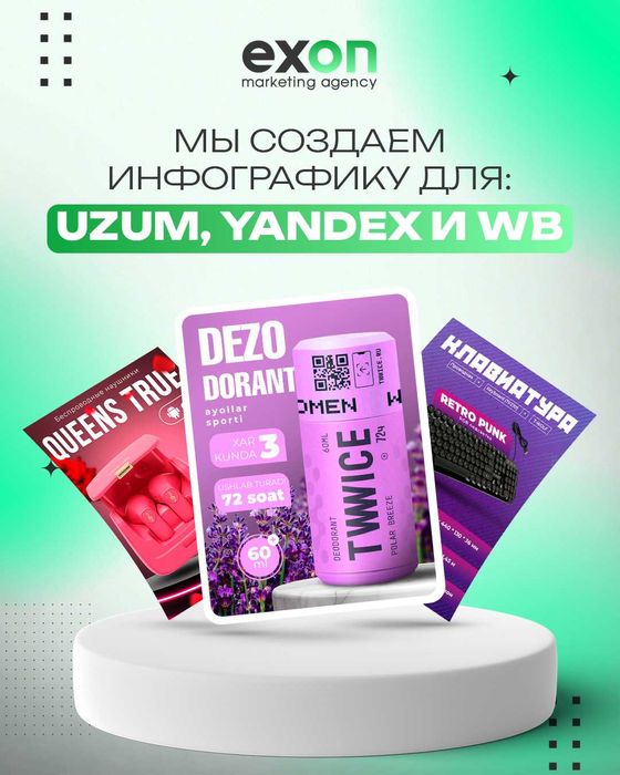 Инфографика - Uzum Yandex WB Ozon marketplace которая продаёт за вас