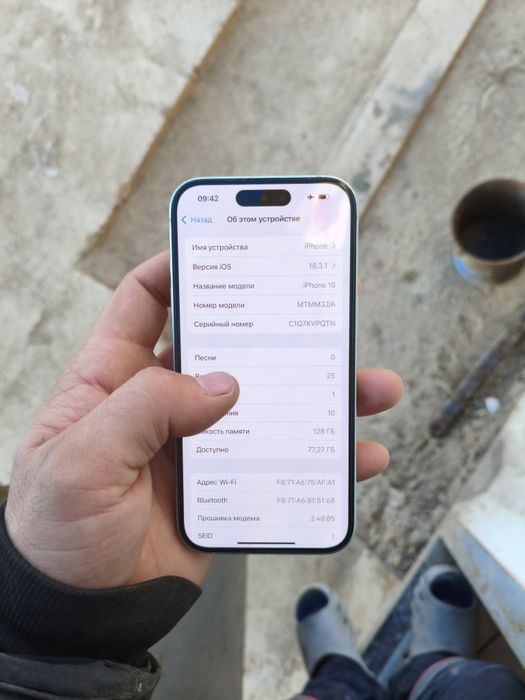iPhone 15 акб 87% 128 гв без ремонта
