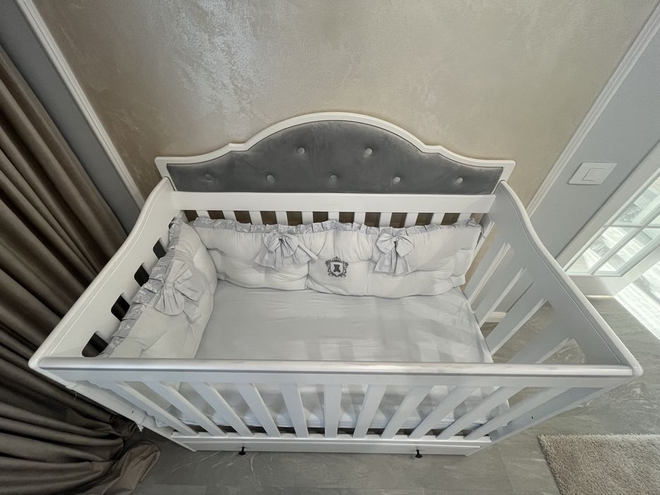 Patut bebe din lemn Vittoria Gray