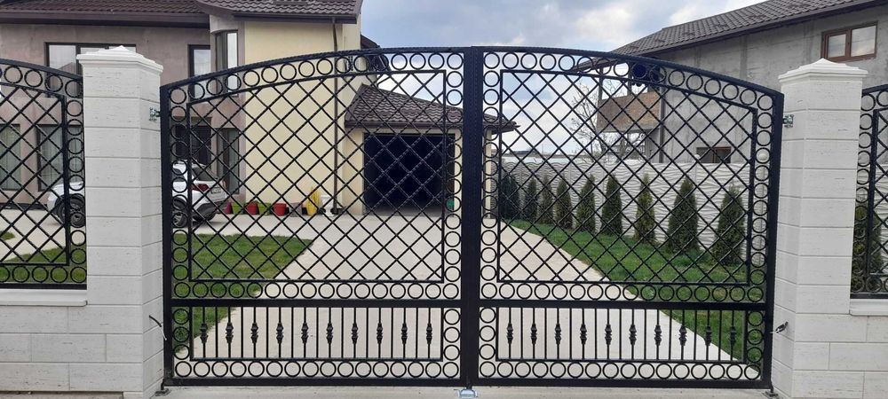 Vand garduri moderne din sipca metalica plasa bordurata fier lemn