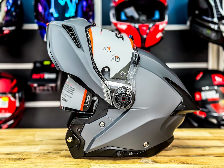 Casca  Moto Axxis GhostFighter Flip-Up Titanium Mat