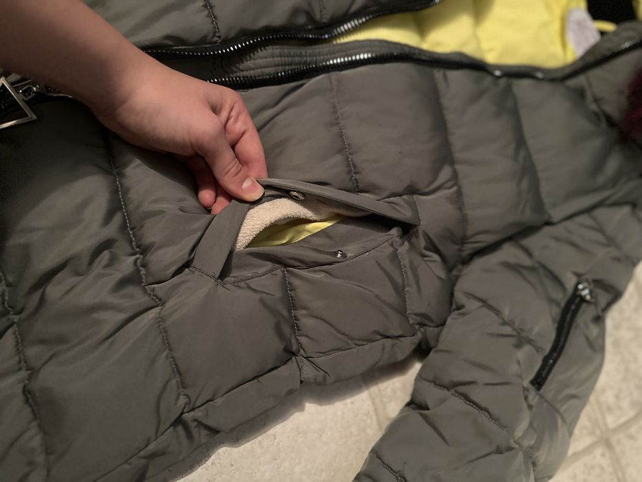 Детский пуховик цвета Хакки