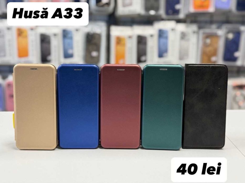 Husă tip carte , folie, cablu, încărcător  Samsung A33