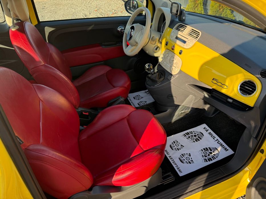 Fiat 500 1.3 diesel Interior rosu