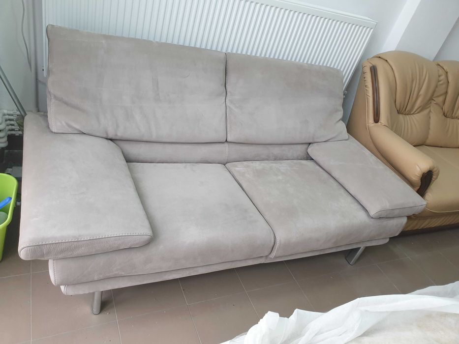 Canapea piele naturala-neextensibila-noua-import