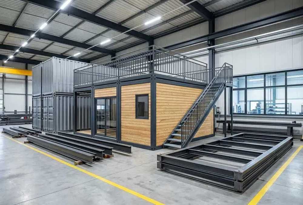 Structuri metalice, containere,casute modulare pentru afacere sau de locuit, panouri sandwich cu spuma / vata, tabla tip tigla / cutata - PRODUCATOR