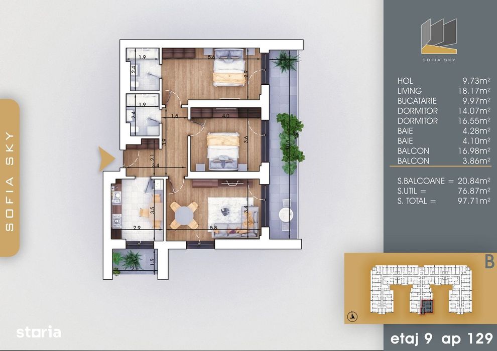 Ap. 3Cam. Spatios -Bloc In Curs De Finalizare /  Metrou N Teclu!