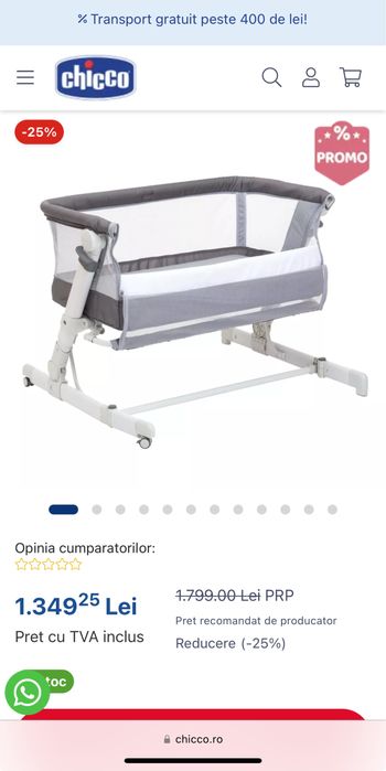 Patut Chicco Next2me PopUp nefolosit